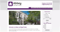 Desktop Screenshot of abbeylettings.co.uk