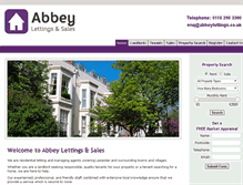 Tablet Screenshot of abbeylettings.co.uk